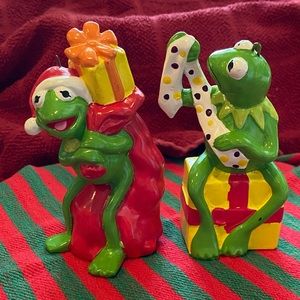 2 Kermit the Frog Vintage Ornaments 1981